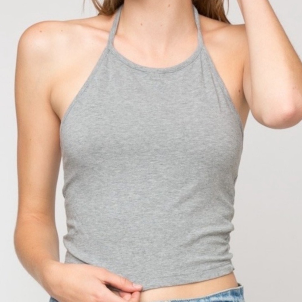 Brandy Melville John Gault Grey Halter Top